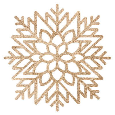 Glitter Table Mat Snowflake Gold X1 Gift