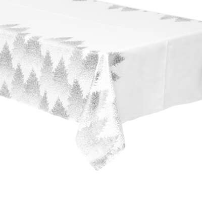 Wh/sil Tablecloth Tree 140x240 Gift