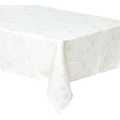 Gold Snowfl Tablecloth 140x240 Gift