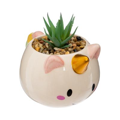 Unicorn Pot And Faux Plant Gift