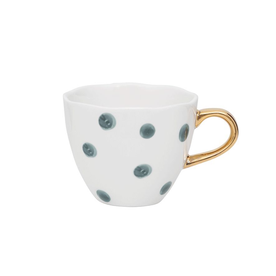 Unc Good Morning Cup Coffee Small Dots Blue Green Gift