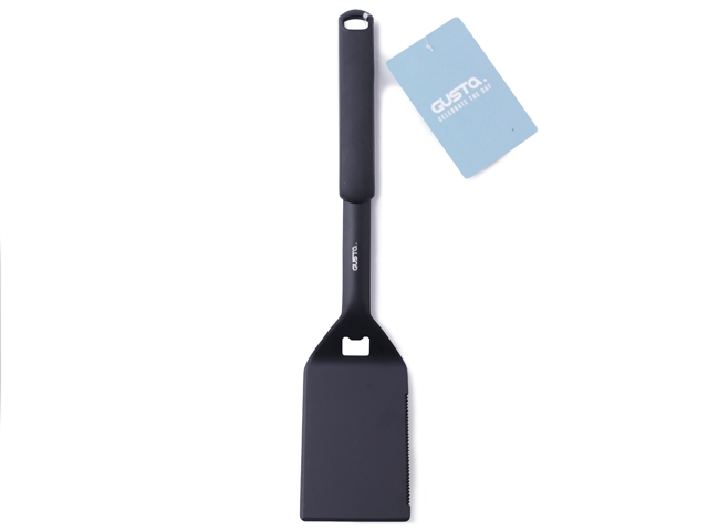 Bbq Spatula Black With Bottle Opener 46cm Gift