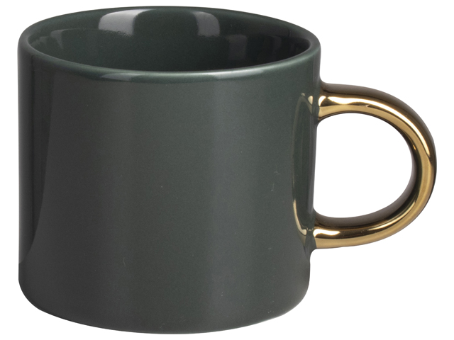 Mug 230ml Dark Green - Gold Gift