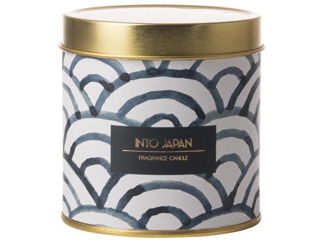 Scented Candle In Tin Japan D7.2cm Bow Gift
