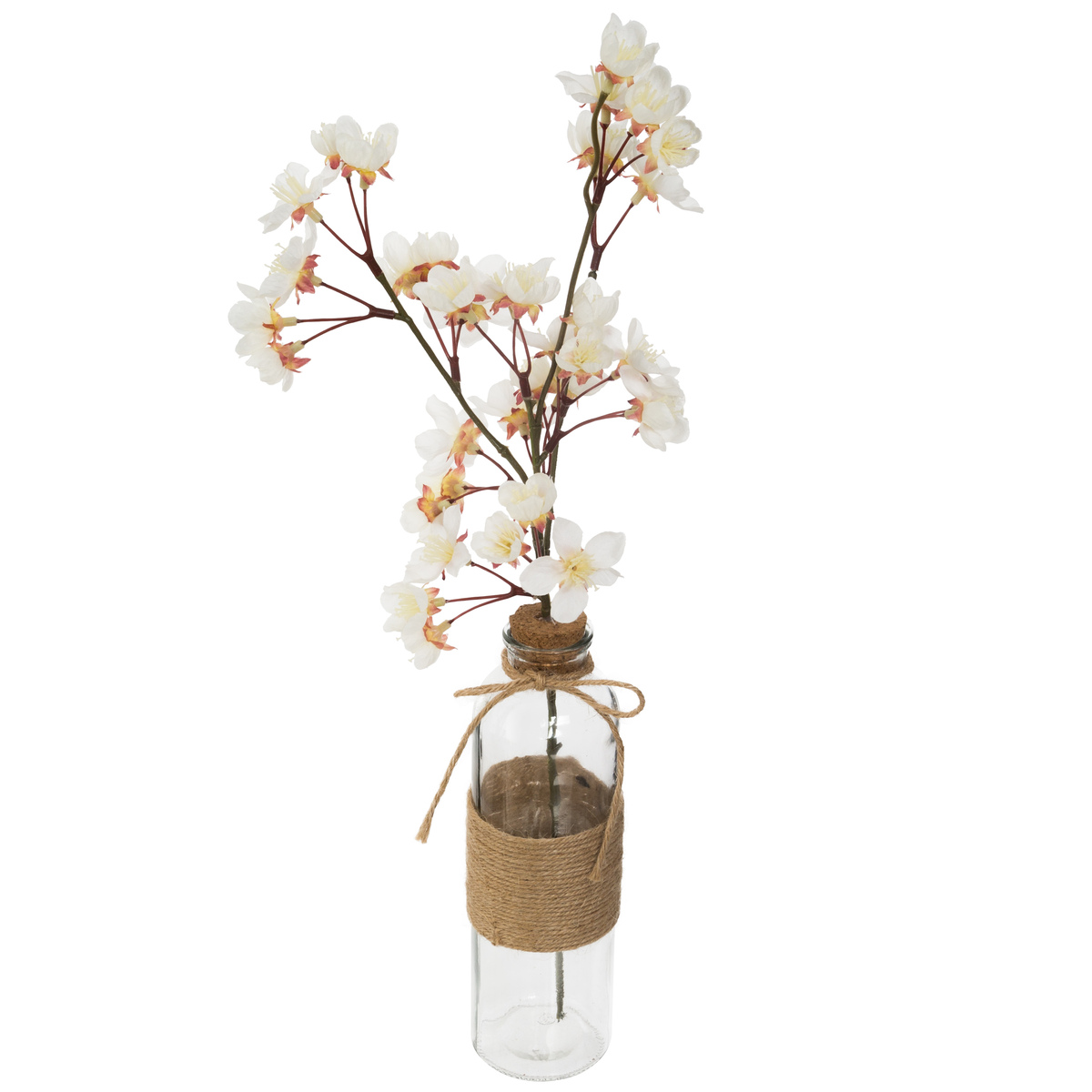 Vase With Cherry Blossom White H46 Gift