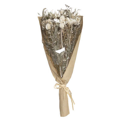 Bouquet Dry Flower H50 White/rose Assortment Gift