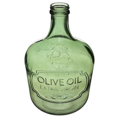 Recycled Glass Vase Olive Oil Khaki H42 Gift