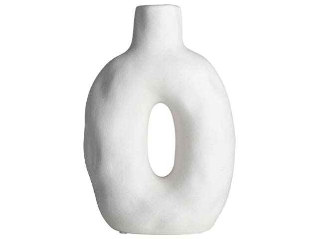 Vase Round 14.6x7.6x21.8cm White Gift