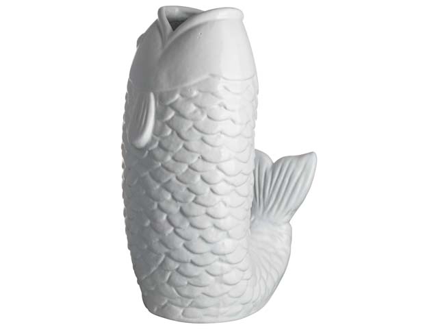 Vase Fish 16x14x26cm White Gift