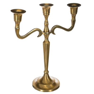 Metal Candle Holder 3 Head Gold Gift