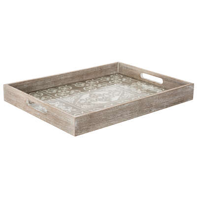 Wooden Tray With Glass Top Gift