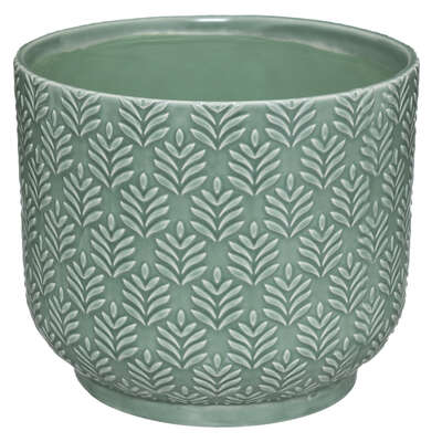 Ceramic Pot 3d Palm D16xh14 Assortment Gift