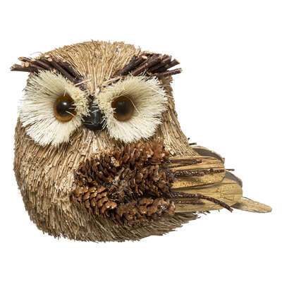Owl Pinecone L15cm Gift