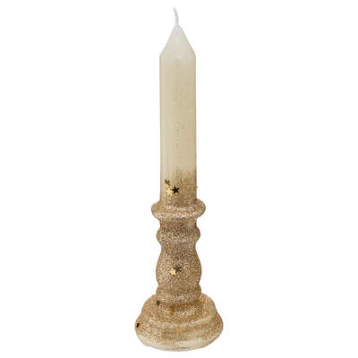 Pillar Candle Sticks Glitter H20.5 Gold Gift