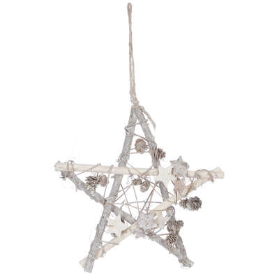 Wooden Branch Star Hanging Deco 28 Gift