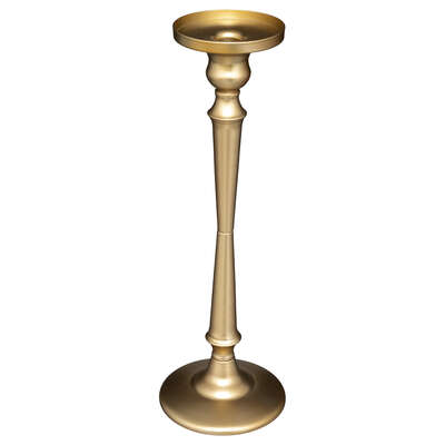 Pillar Candle Holder Gold 39cm Gift