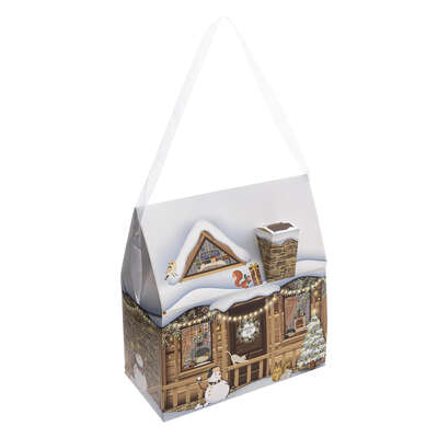 Box Bag Christmas Chalet 25cm Gift