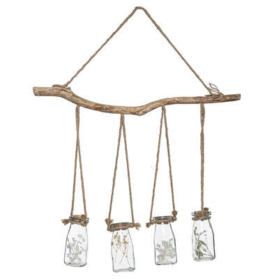 Hanging Jars With Dried Flowers 45cm Gift