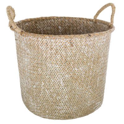 Natural Cement Basket 37cm Gift