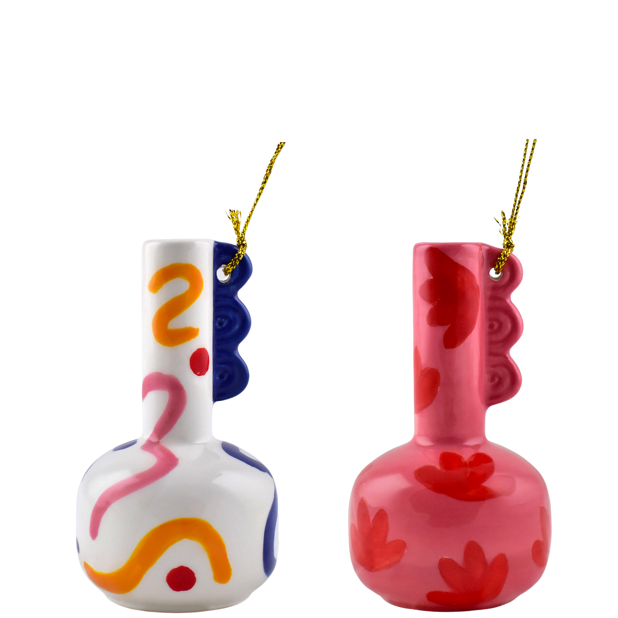 Lucas Vase Christmas Ornaments - 2 Assorted Gift