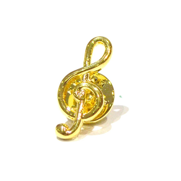 Pin Badge Treble Clef Gold Plated Gift