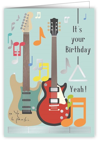Greetings Card Guitars Gift