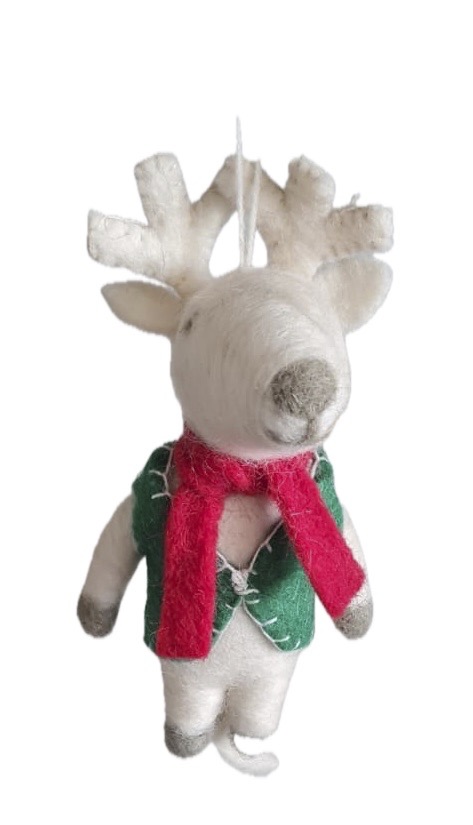 Handcrafted Wool Felt Reindeer Gift