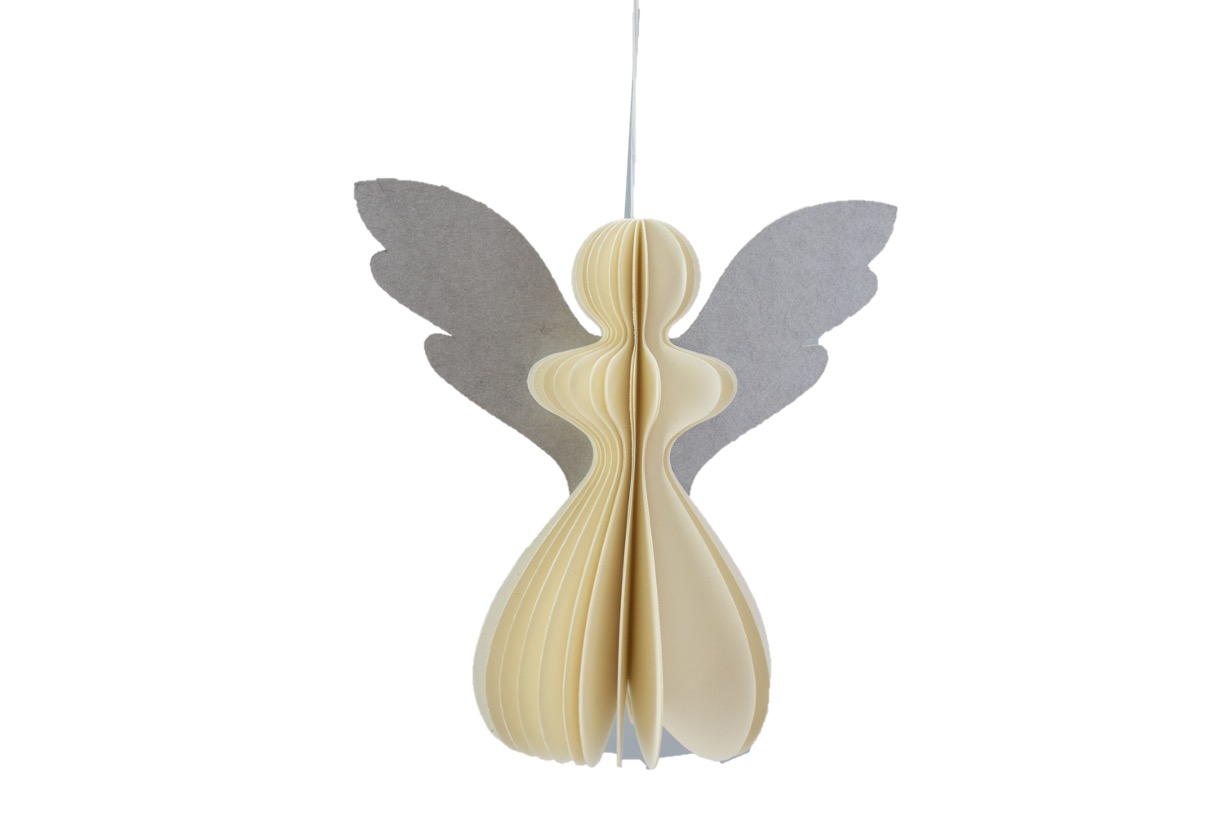 Paper Angel White Silver Wings Small Gift