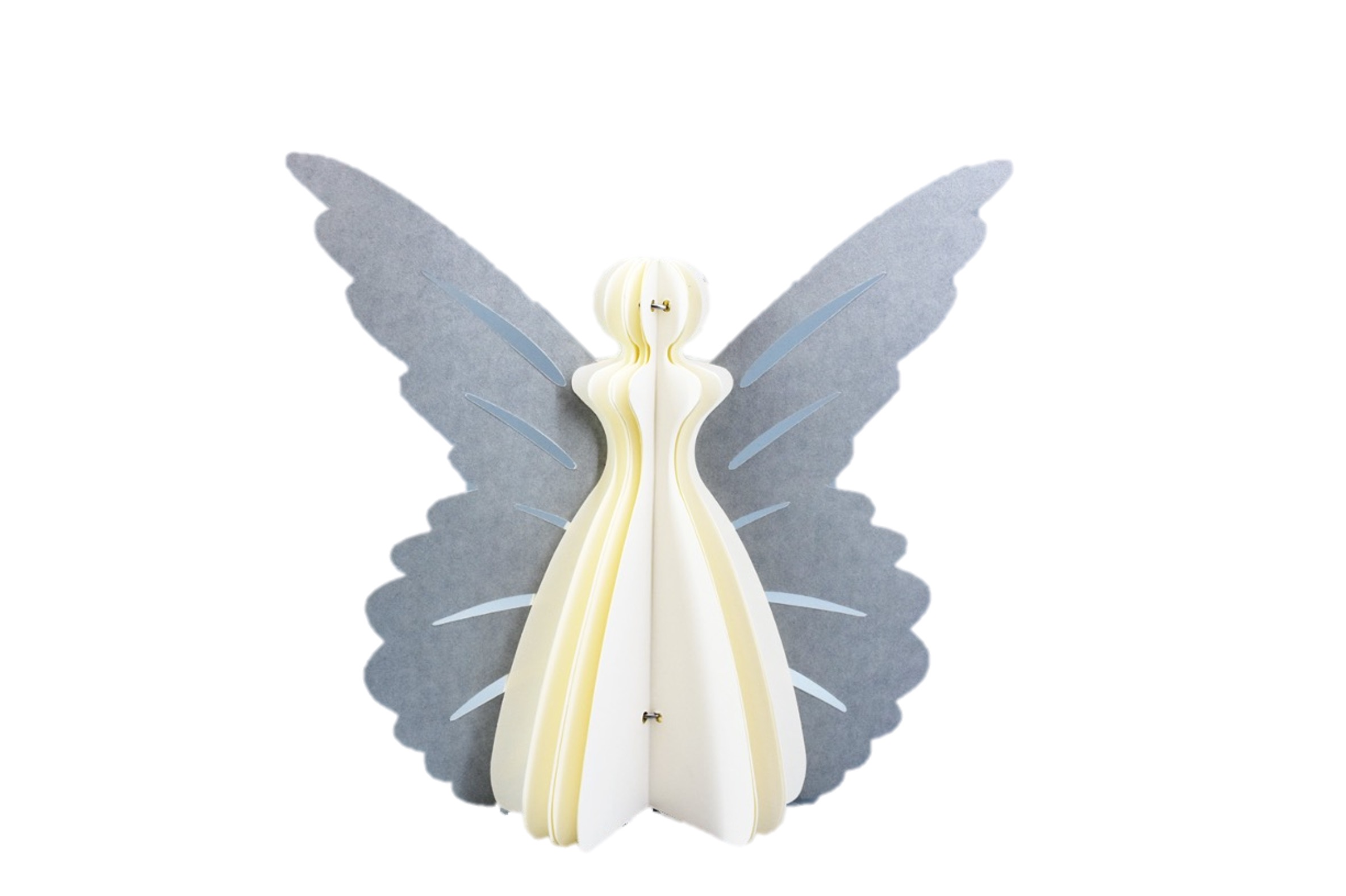 Paper Angel White Silver Wings Large Gift