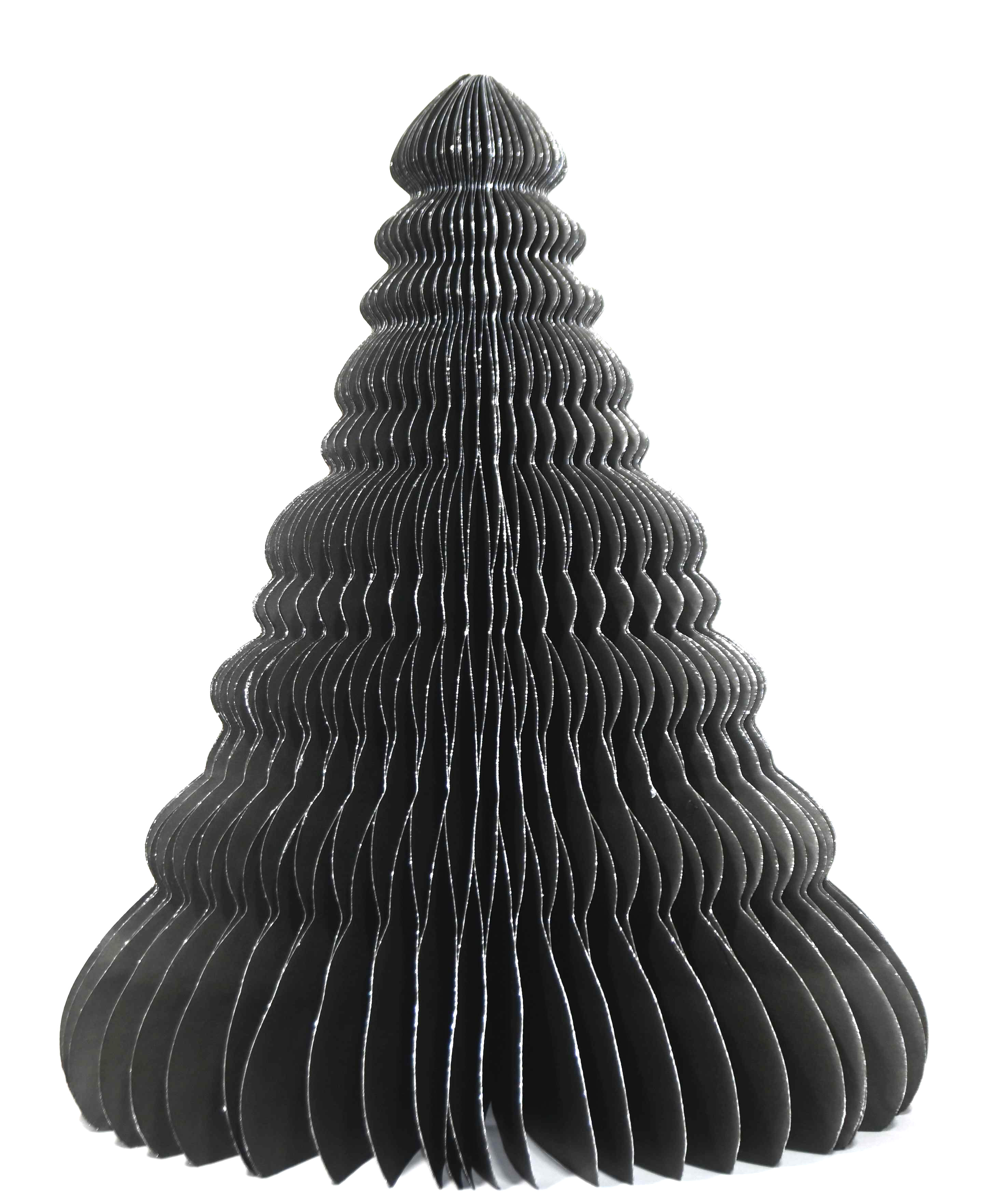 Paper Honeycomb Tree Glitter Black 50cm Gift