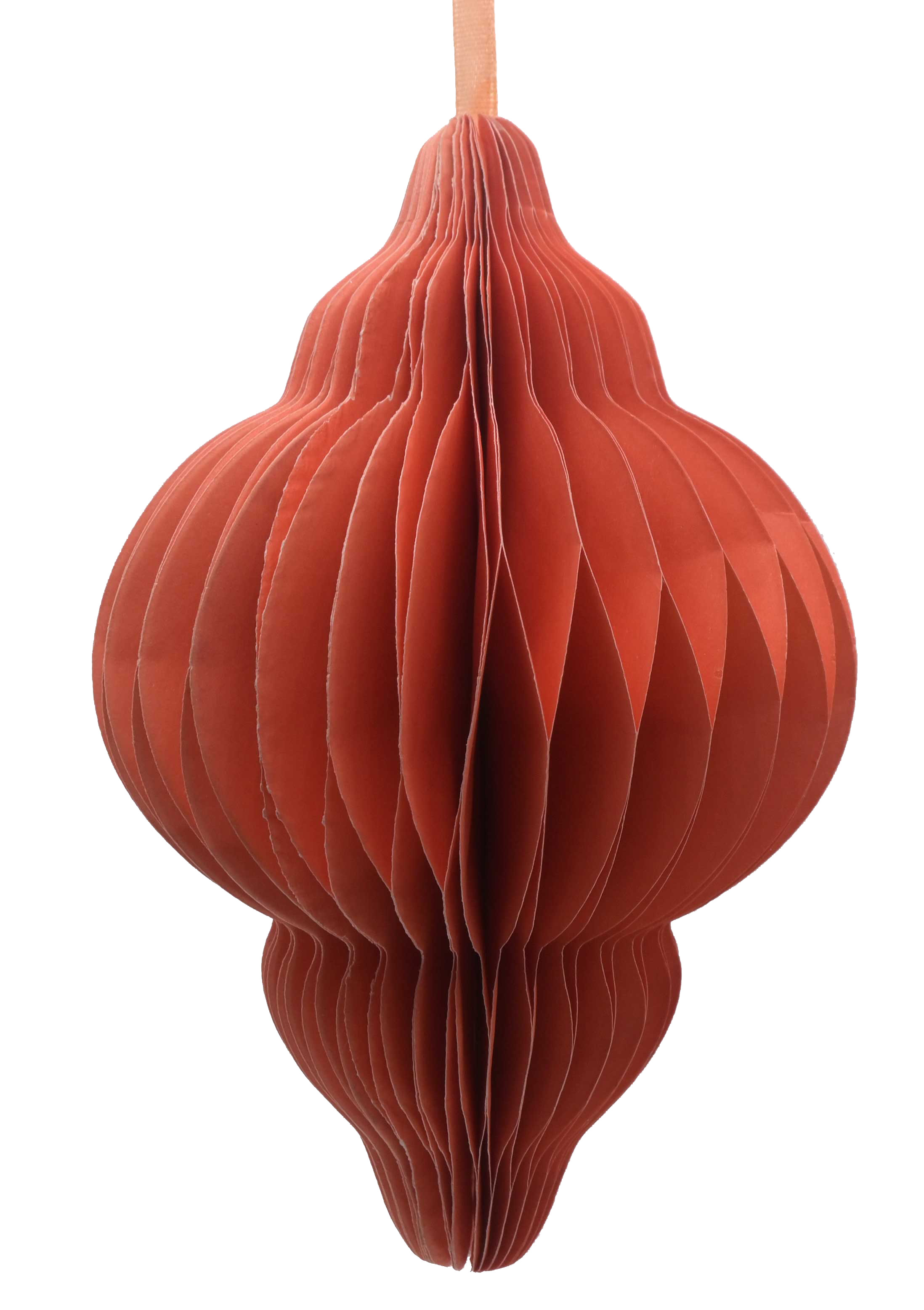 Brights Paper Honeycomb Finial Orange 20cm Gift