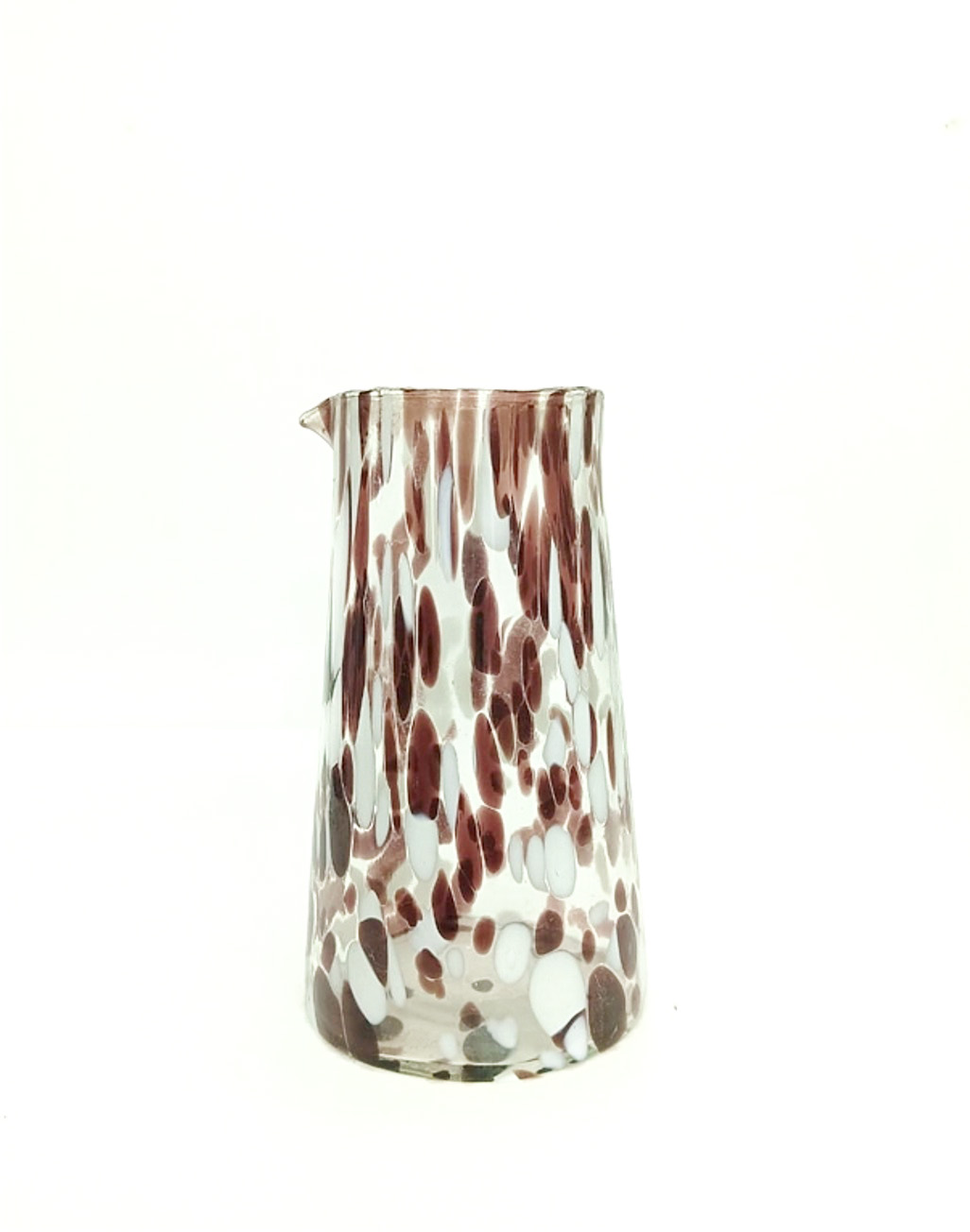 Speckled Recycled Glass Carafe Brown 19cm Gift