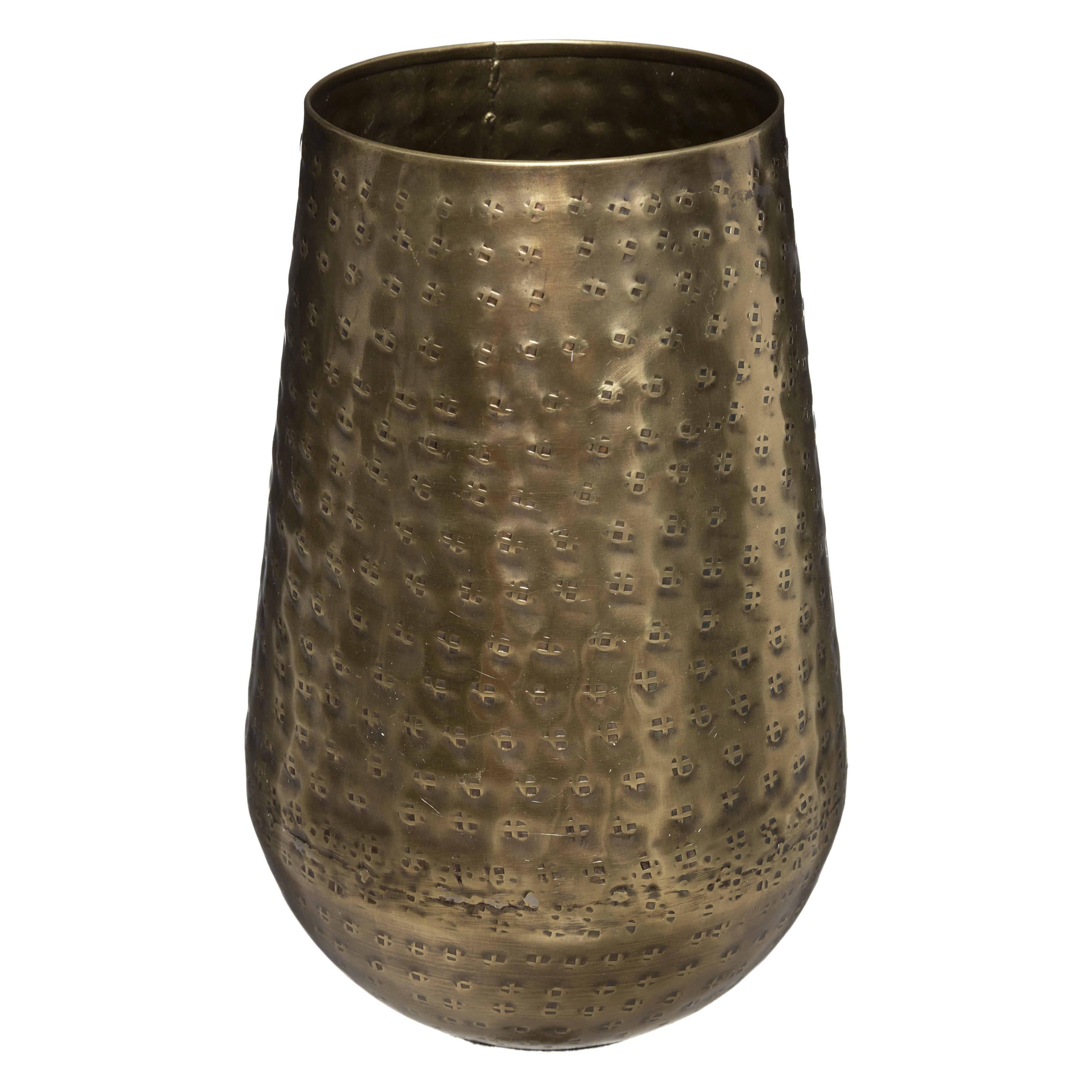 Oasis Vase 23cm Hammered Metal Gift