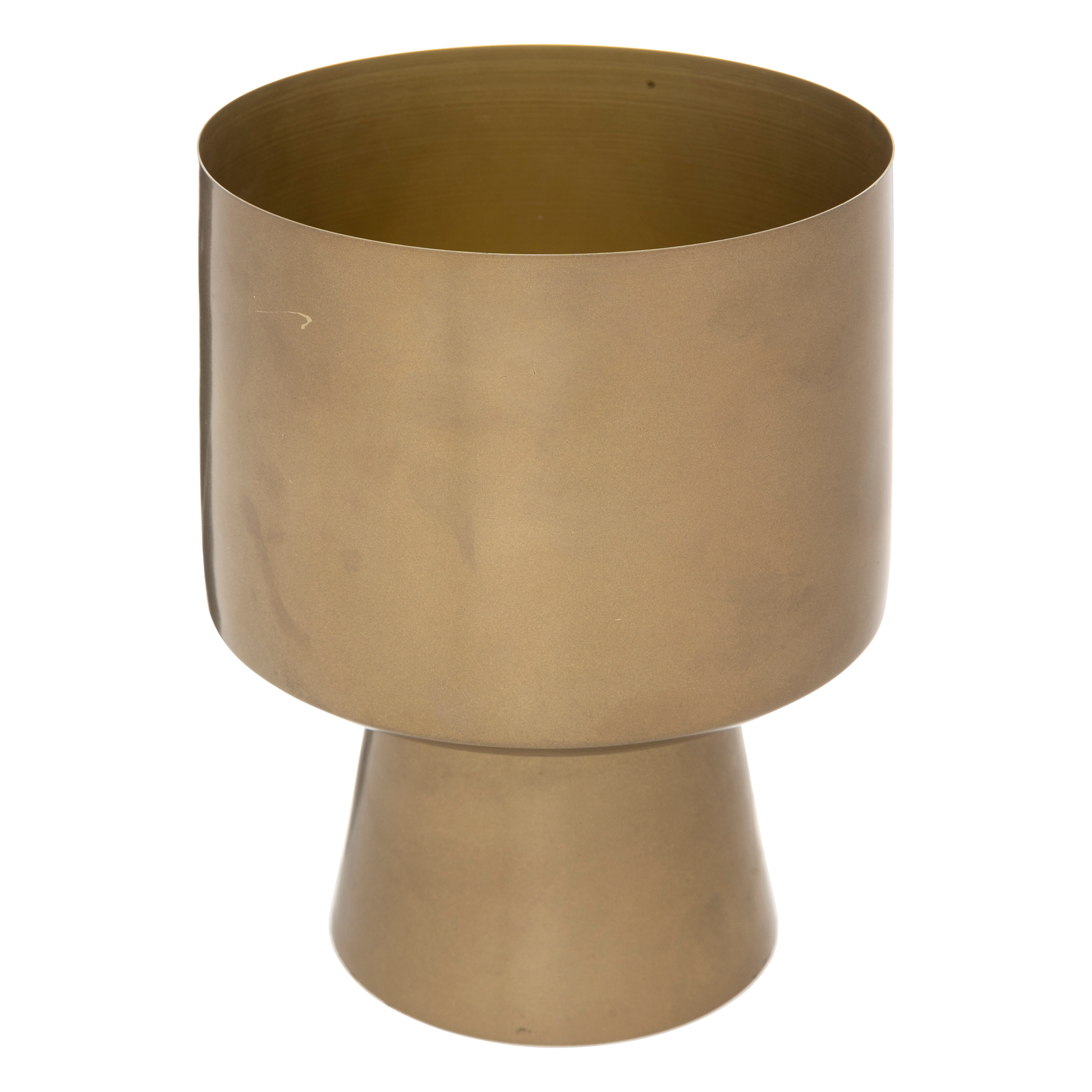 Plant Pot Gold 17 X 22cm Metal Gift