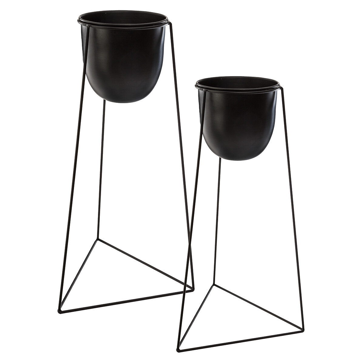 Ss25 Set Of 2 Plant Pots With Lavi Stand Max 60 Cm Metal Gift