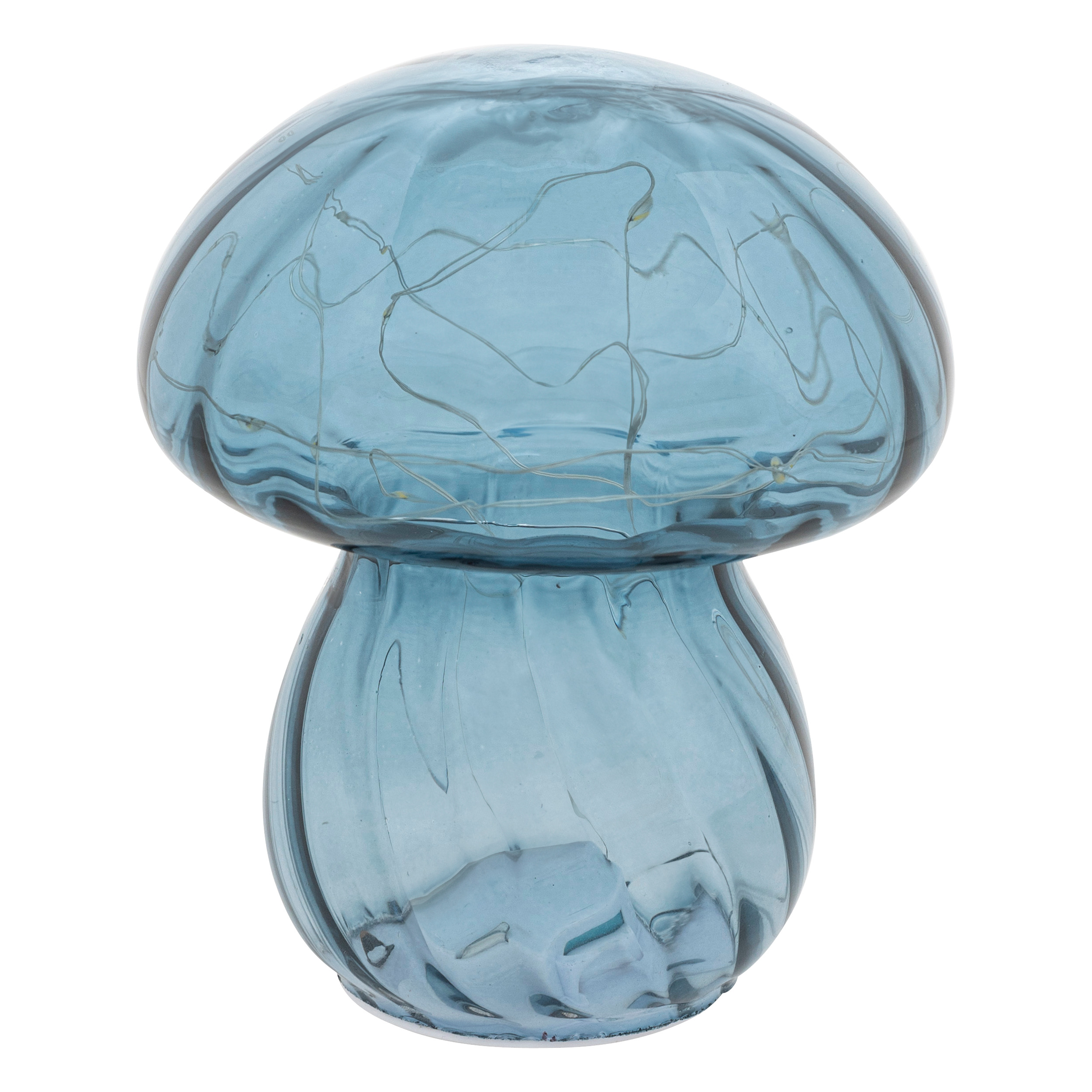 Aw24 Led Mushroom Lamp Malu High 15 Cm Blue Glass Gift
