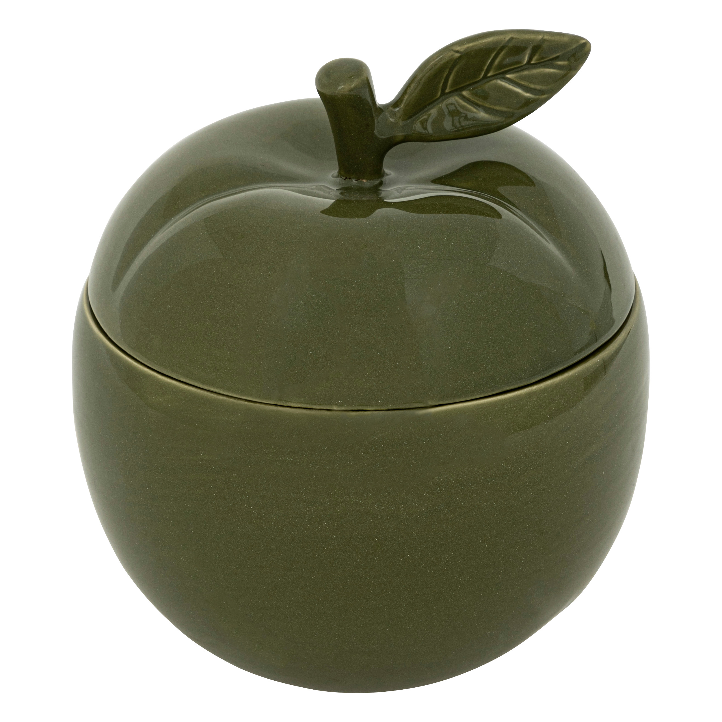 Apple Shaped Ceramic Pot  Diameter 17.5 Cm Gift