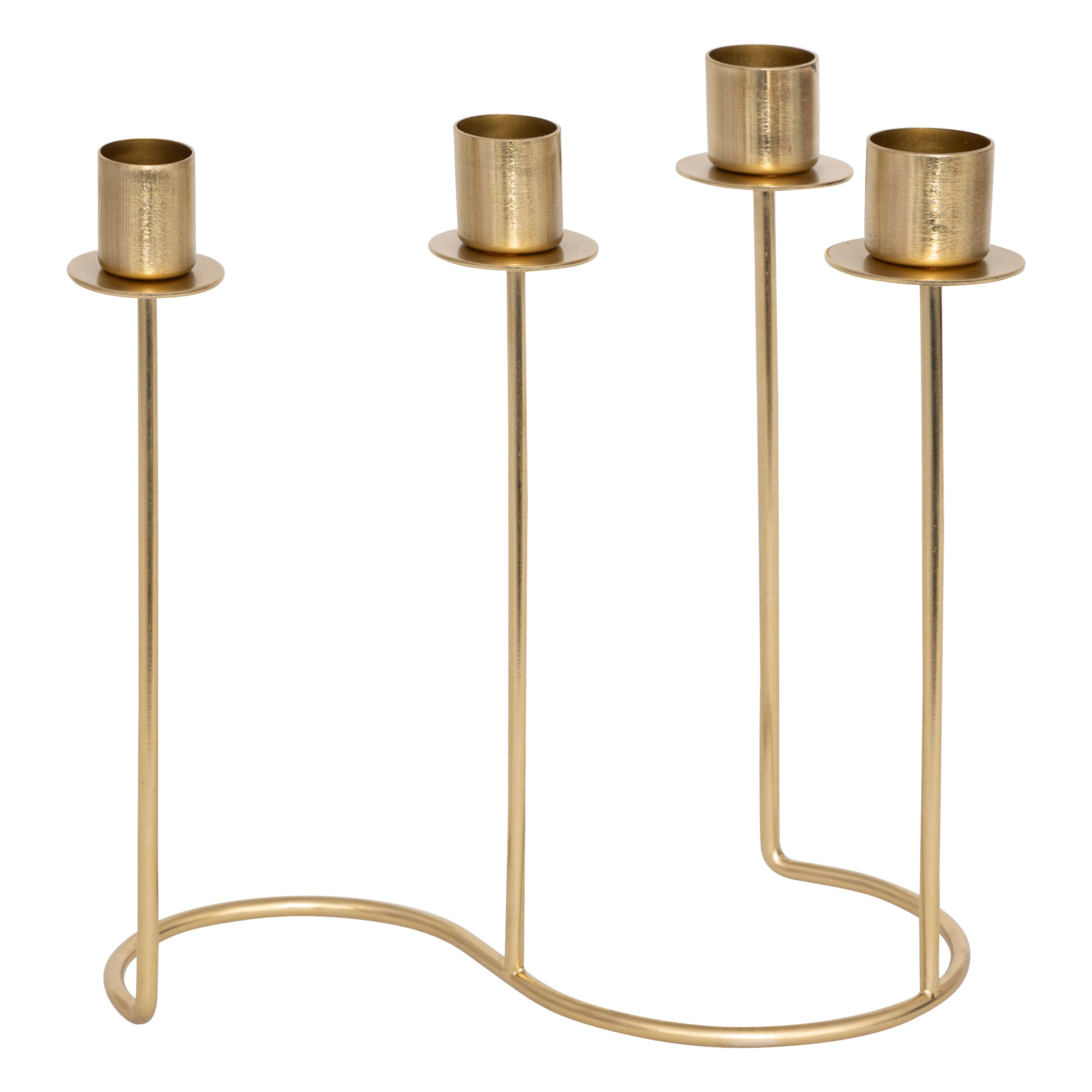 Aw24 Margy Candlestick 20 Cm High Gold Metal Gift