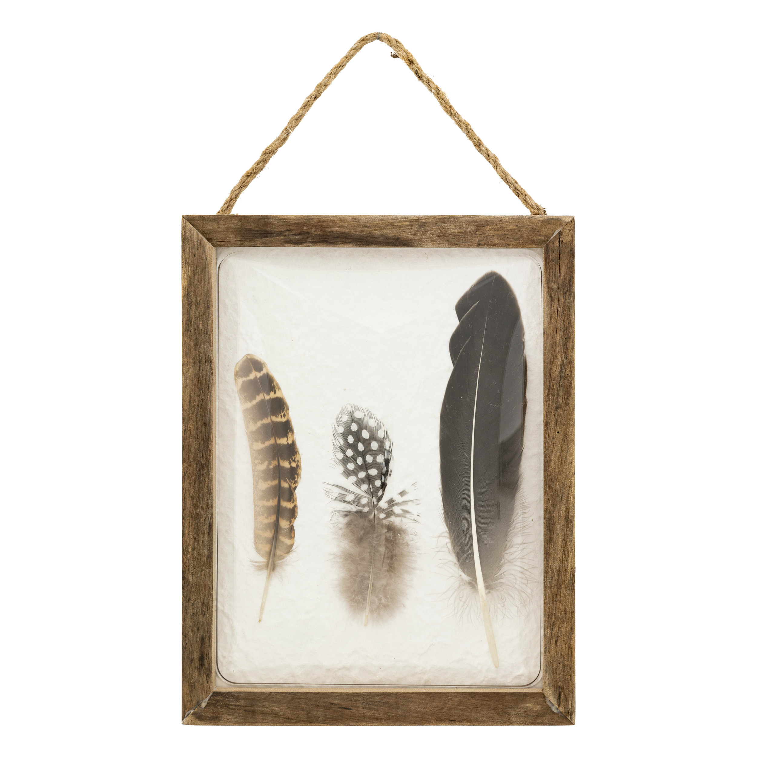 Aw24 Jonas 20 X 25 Cm Wall Decoration With Feathers Gift