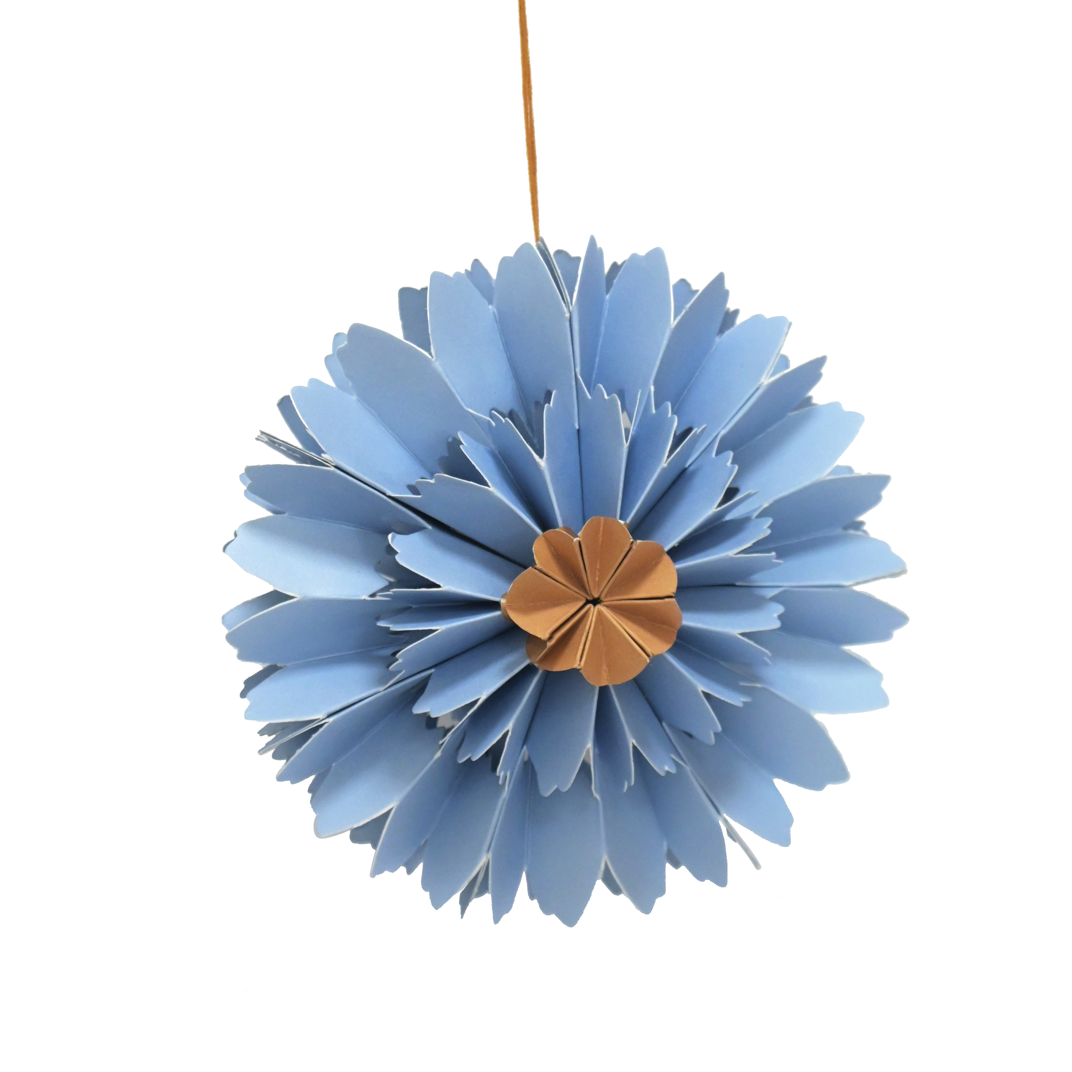 Paper Flower Hanging Dec - Blue 15 X 15 X 11cm Gift