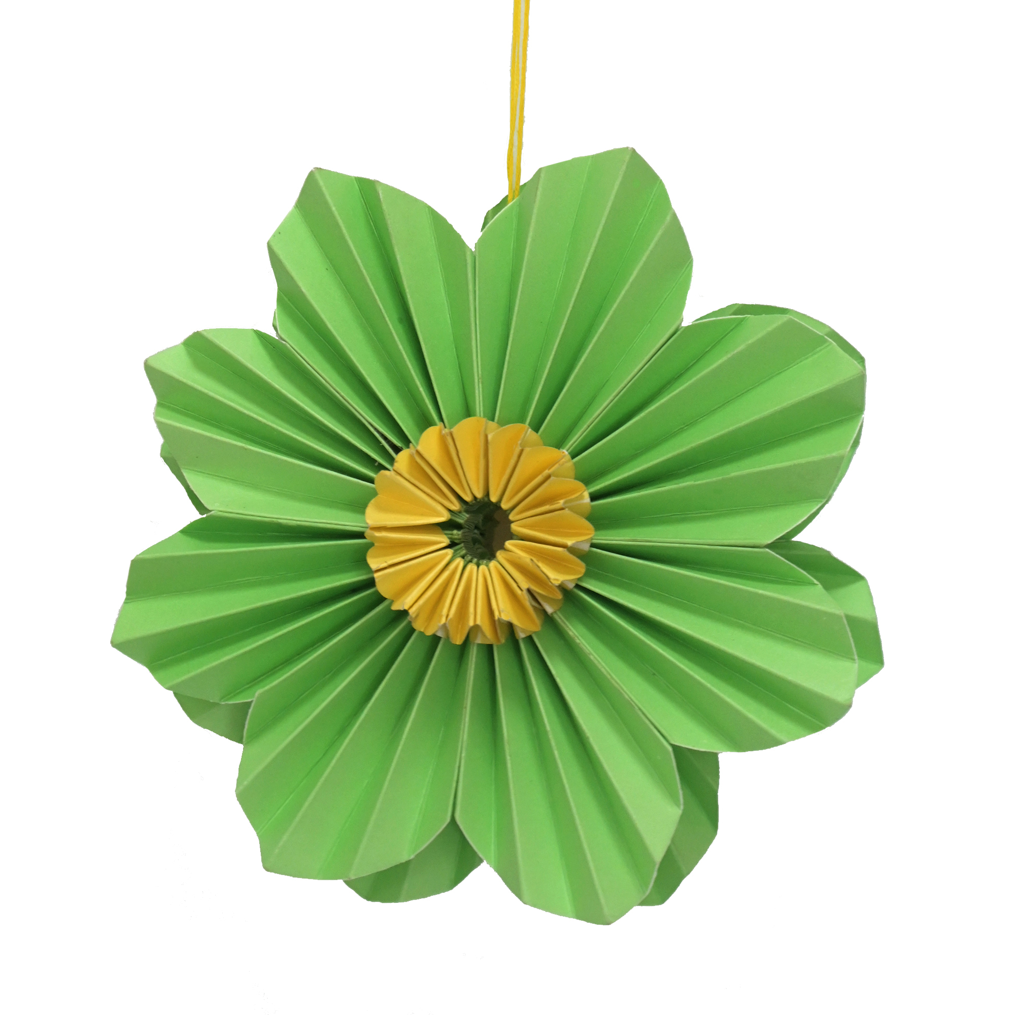 Paper Flower Hanging Dec - Green 16 X 16 X 6cm Gift