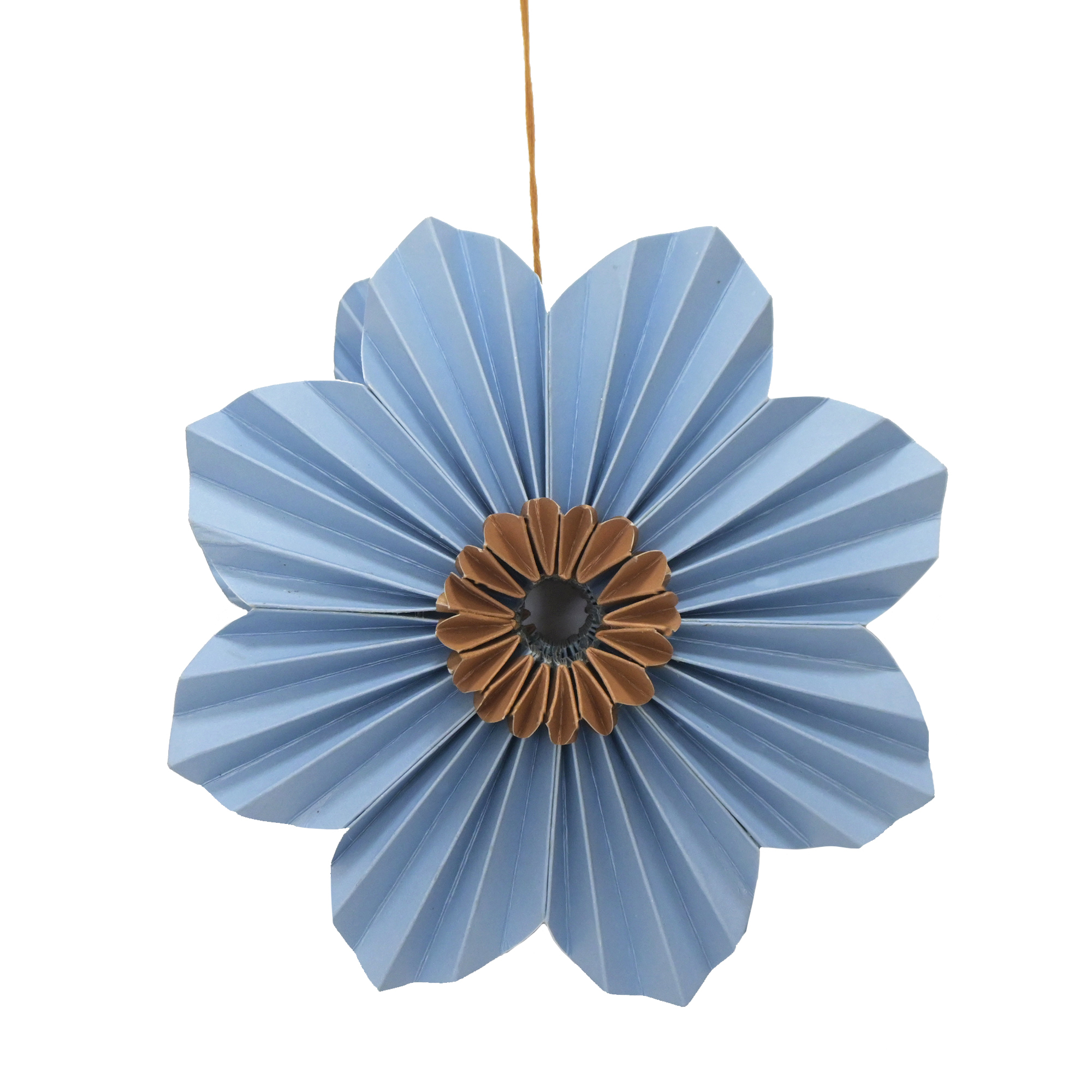 Paper Flower Hanging Dec - Blue 16 X 16 X 6cm Gift