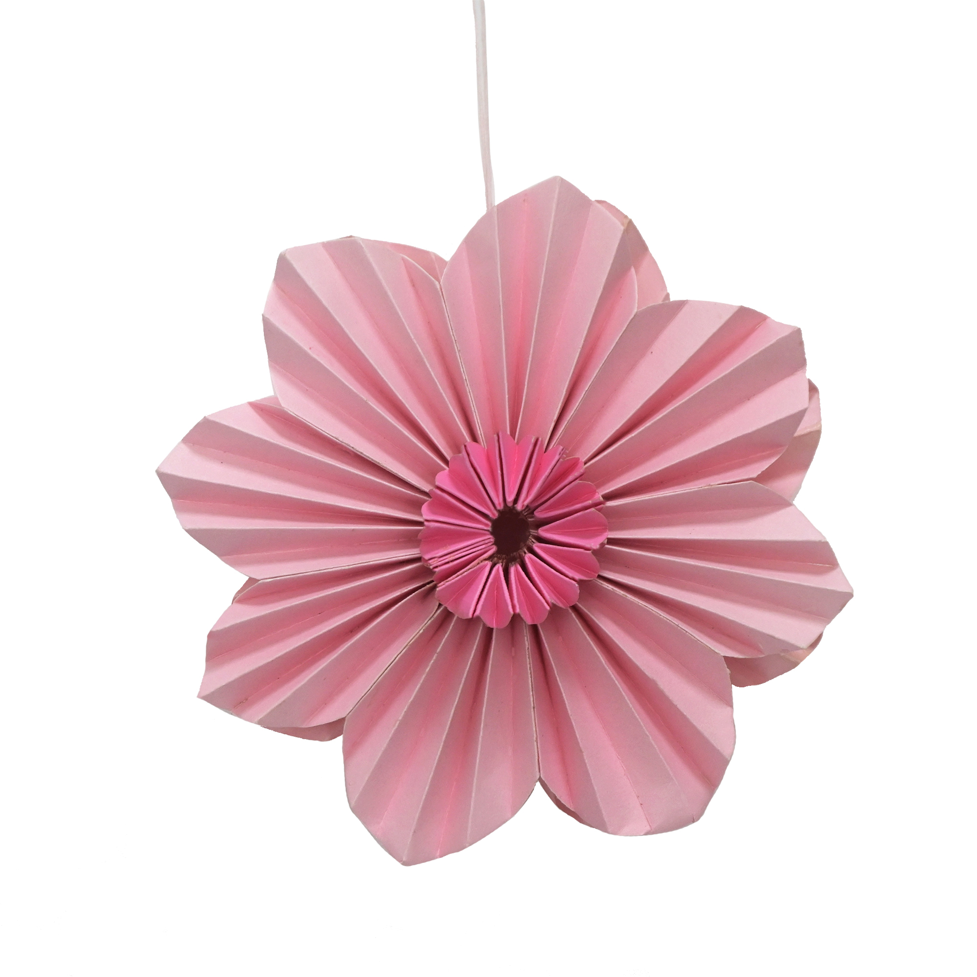 Paper Flower Hanging Dec - Light Pink 16 X 16 X 6cm Gift