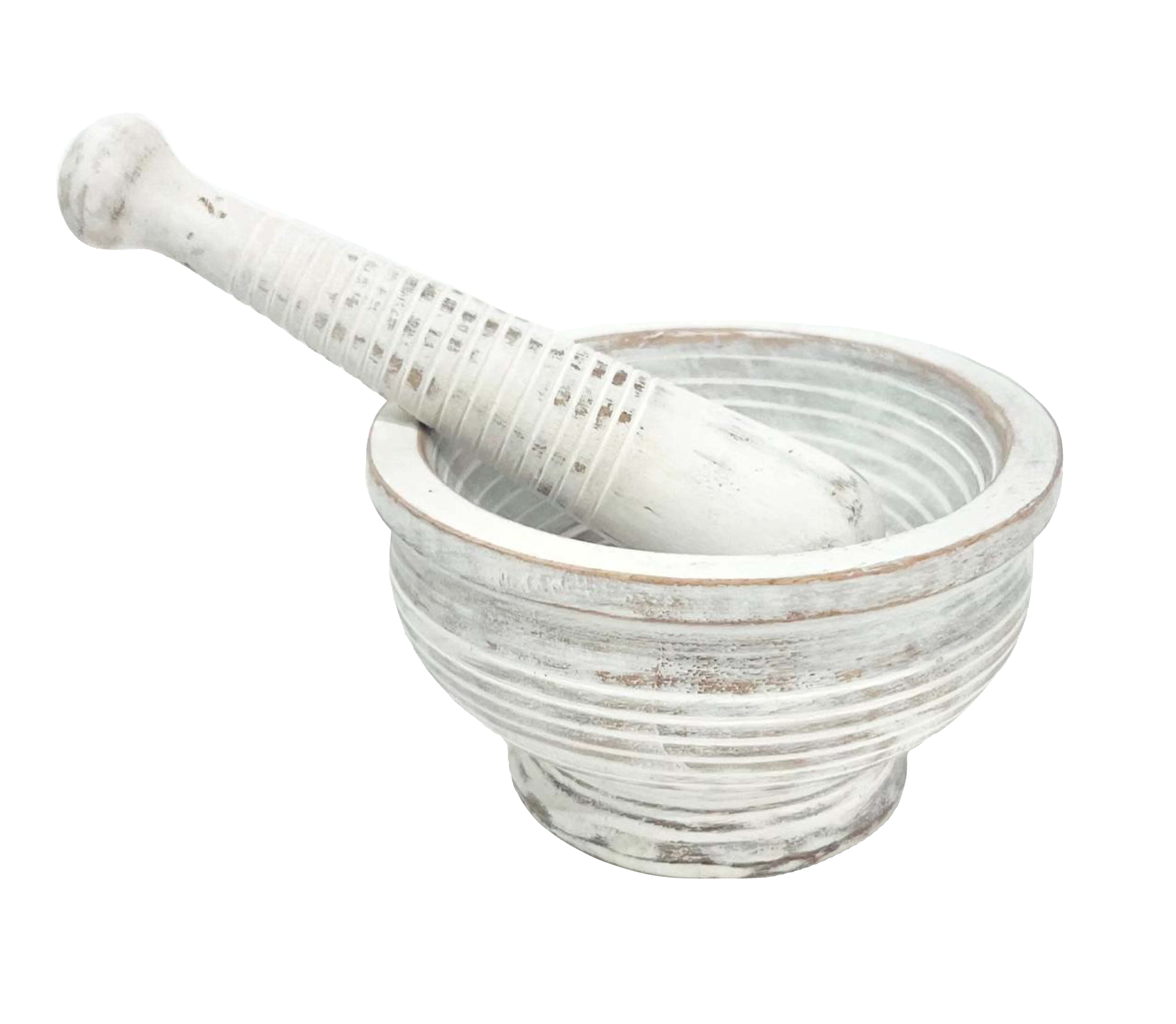 Ss25 Wooden Striped Mortar Pestle Gift