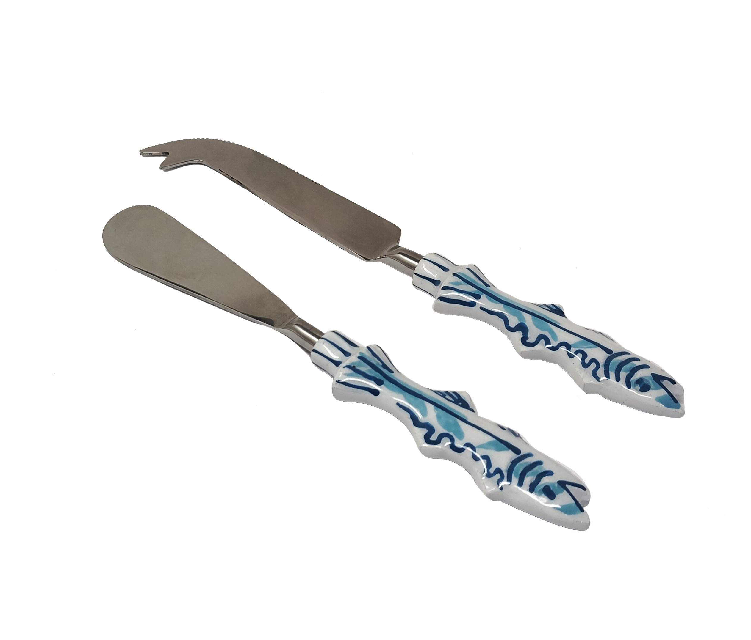 Ss25 Fish Cheese Knives Set/2 Gift