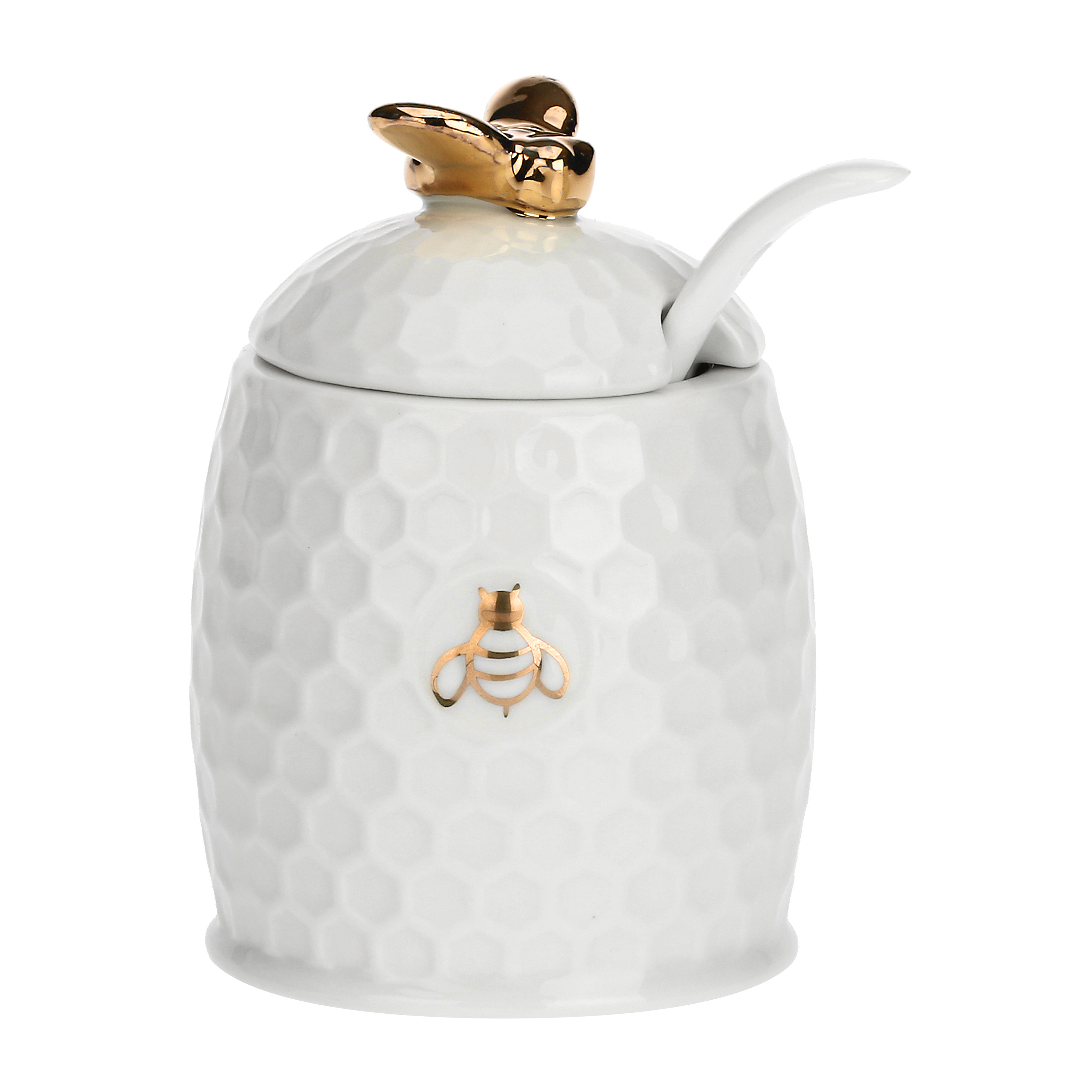 Aperegina Oro Sugar Bowl With Spoon 10x6.5cm Gift