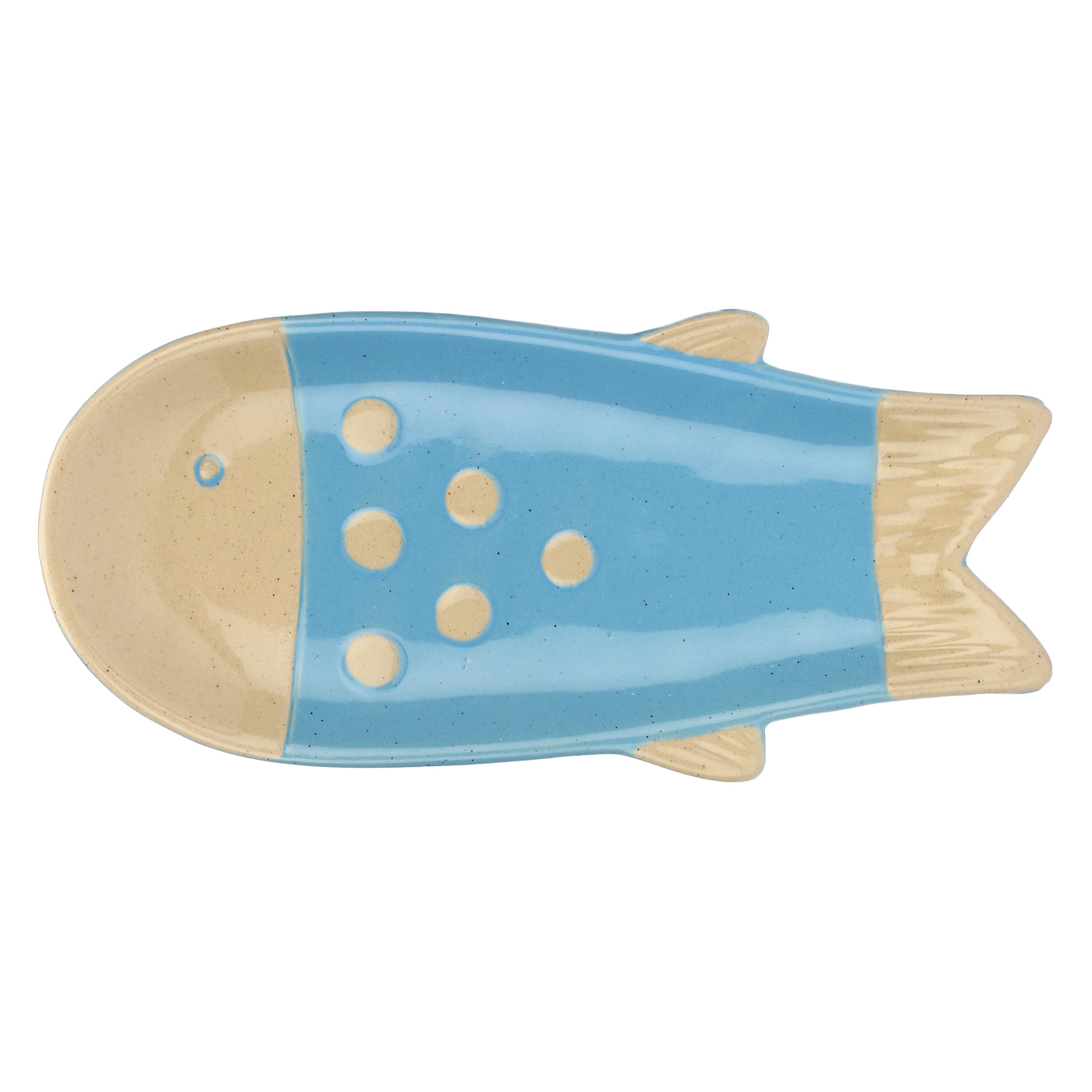 Logicopelagico Blue Fish Long Plate M Gift