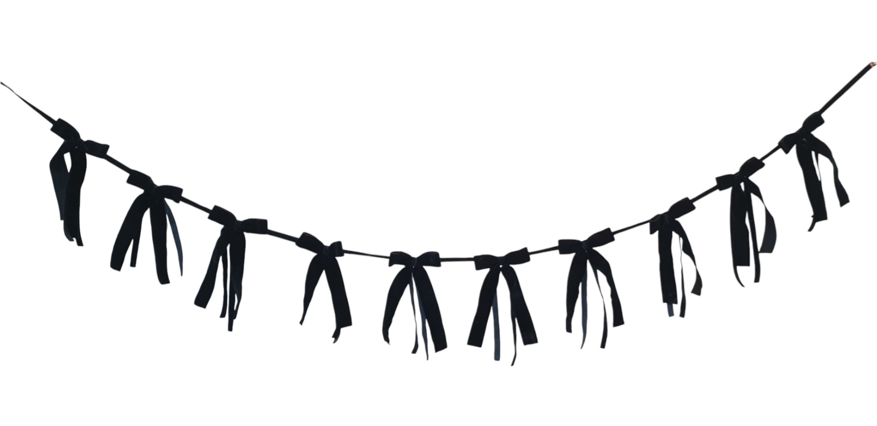 Bow Garland Black 180cm Gift