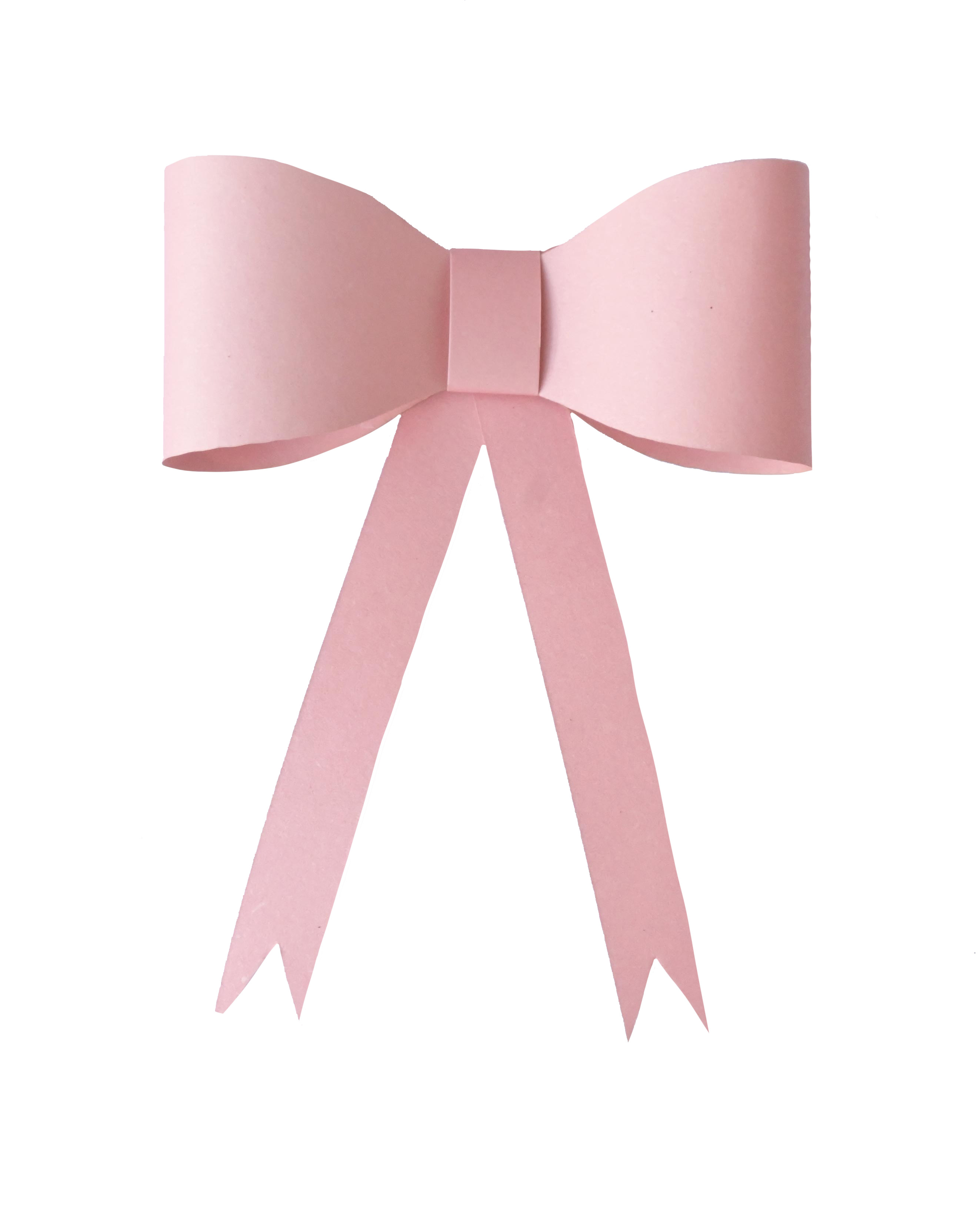 Paper Bow Hanging And Sticker Set 2 12cm Light Pink Gift