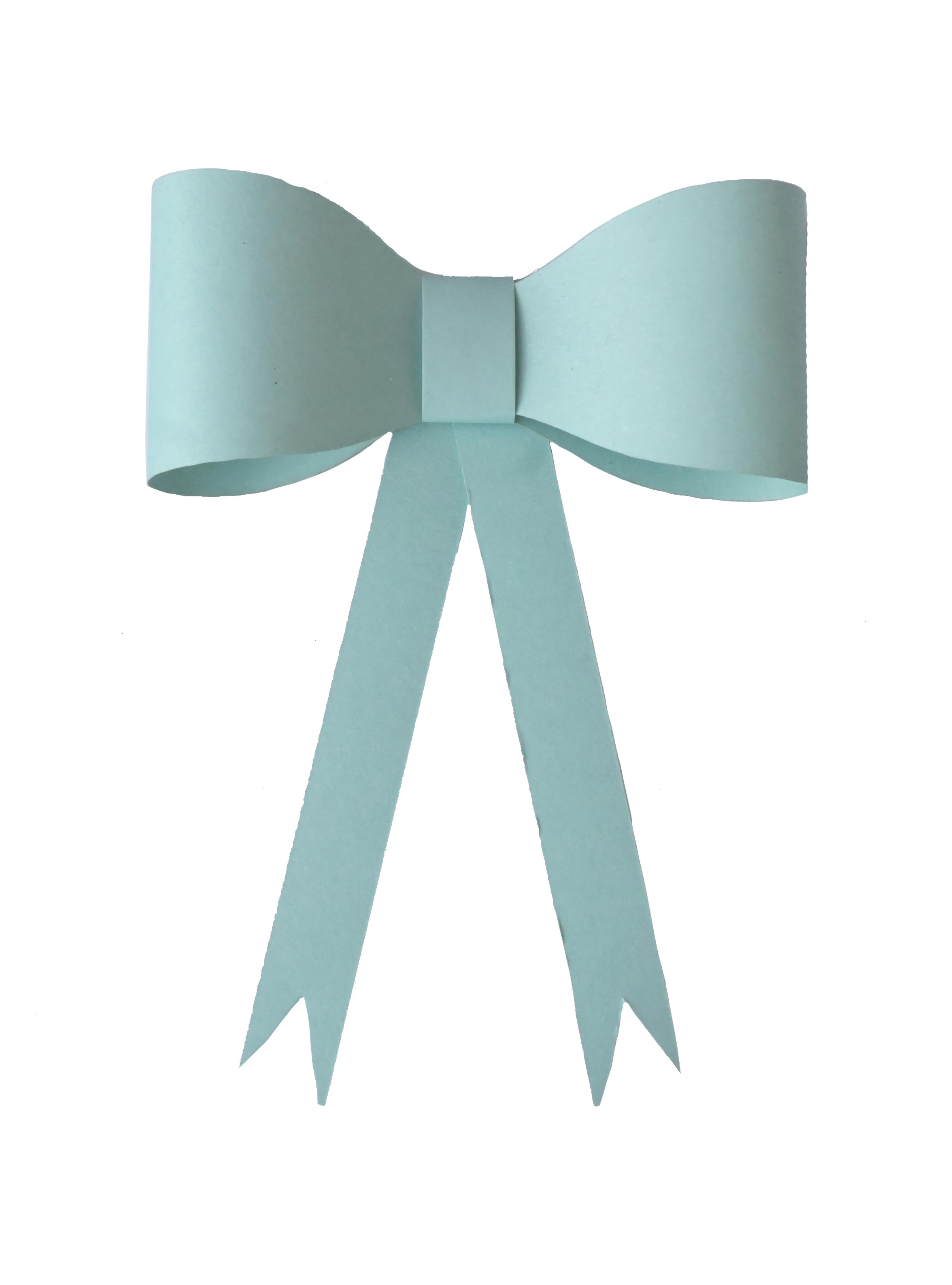 Paper Bow Hanging And Sticker Set 2 12cm Mint Gift